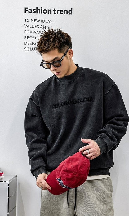 暖かいハーフハイネックセーター