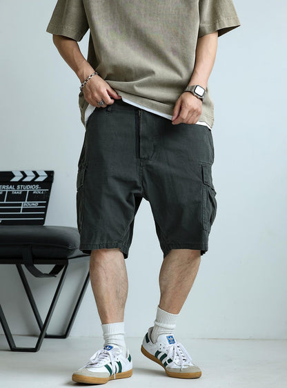 Multi-Pocket Casual Shorts