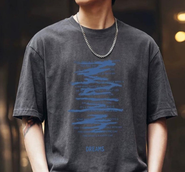 レトロプリント ルーズフィットTシャツ