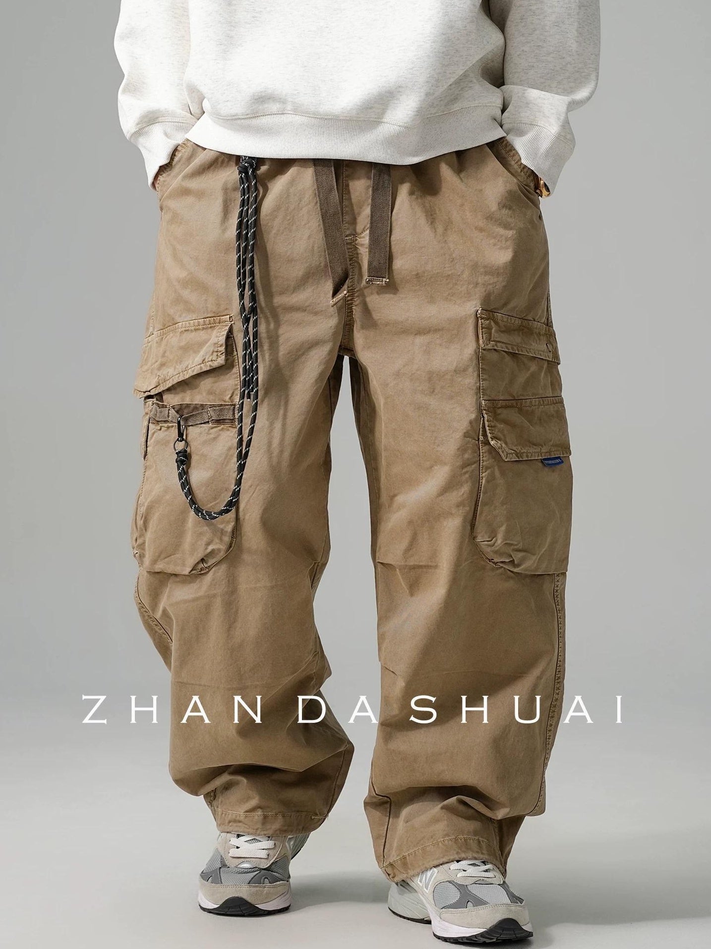 Wide-Leg Work Pants