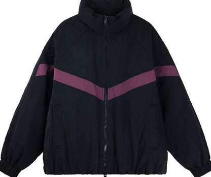 ダブルジップスタンドカラー ダウンジャケット