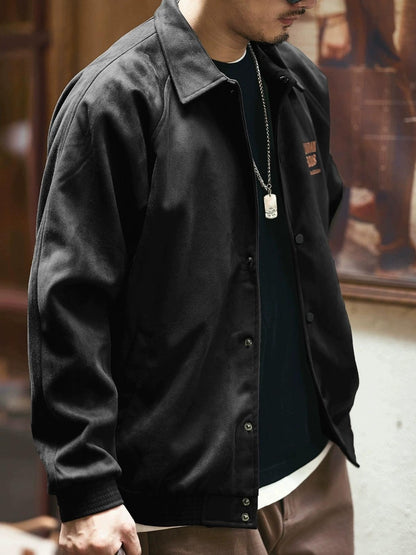 レトロスエードベースボールジャケット