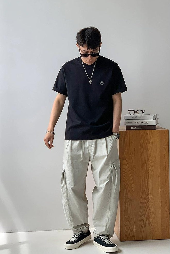 Smiley Face Embroidered Tee