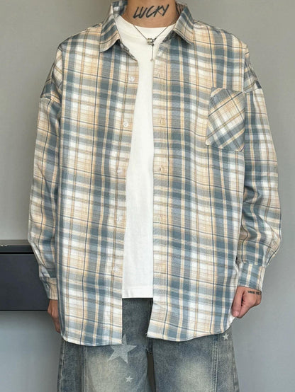 レトロチェックシャツジャケット
