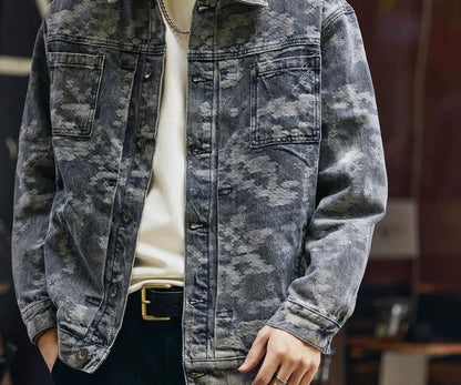 レトロカモフラージュデニムジャケット