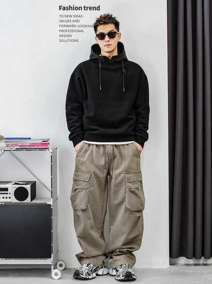 Fleece Liner Black Hoodie