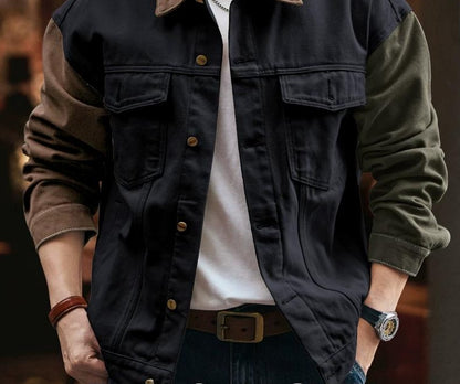 レトロカラー・ブロックジャケット