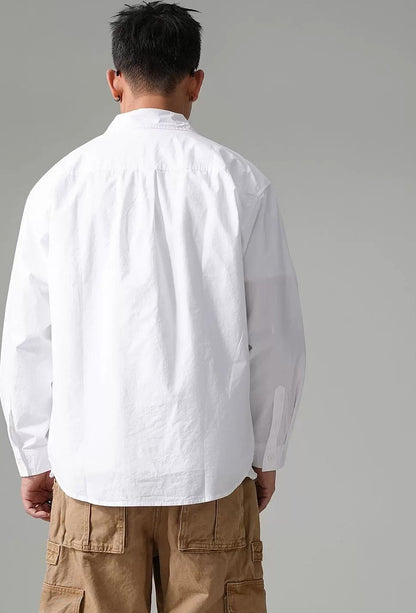 カジュアル刺繍シャツジャケット