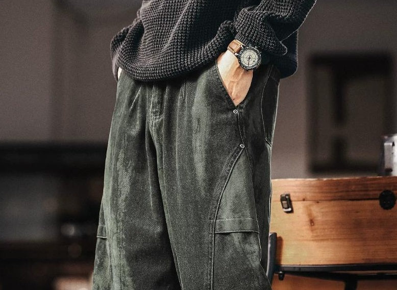 Retro Wide Leg Cargo Pants