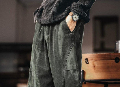 Retro Wide Leg Cargo Pants