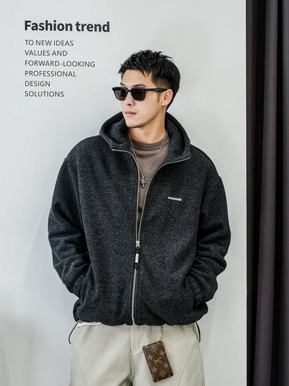 コージー フーデッド カーディガン ジャケット