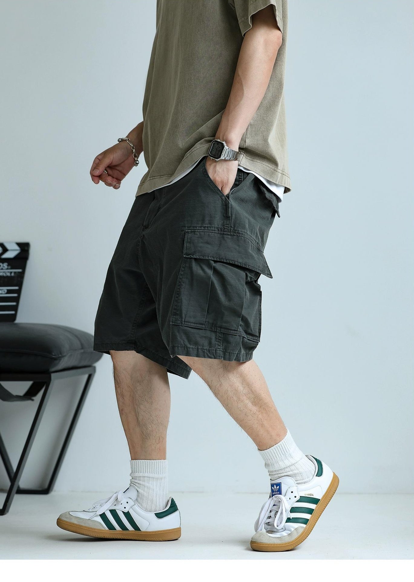 Multi-Pocket Casual Shorts