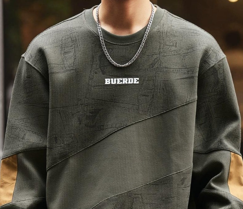 ブルーヘビーウェイトフリースセーター