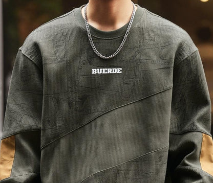 ブルーヘビーウェイトフリースセーター