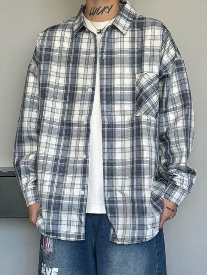 レトロチェックシャツジャケット