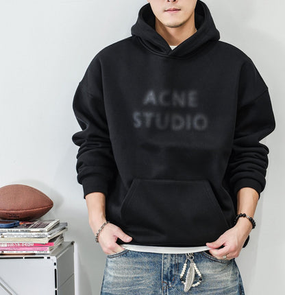 Fleece hooded jacket