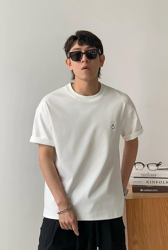 Smiley Face Embroidered Tee