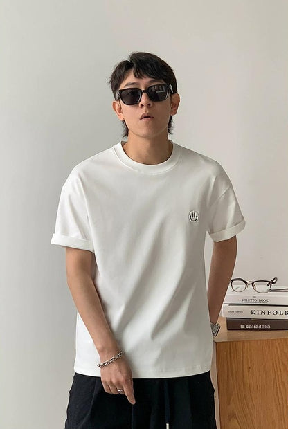 Smiley Face Embroidered Tee