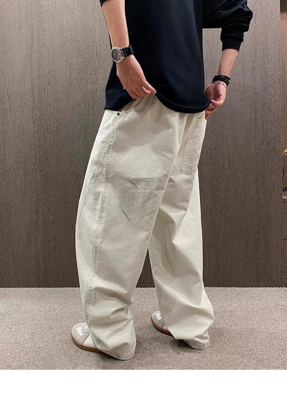 Retro Tie-Dye Wide-Leg Pants