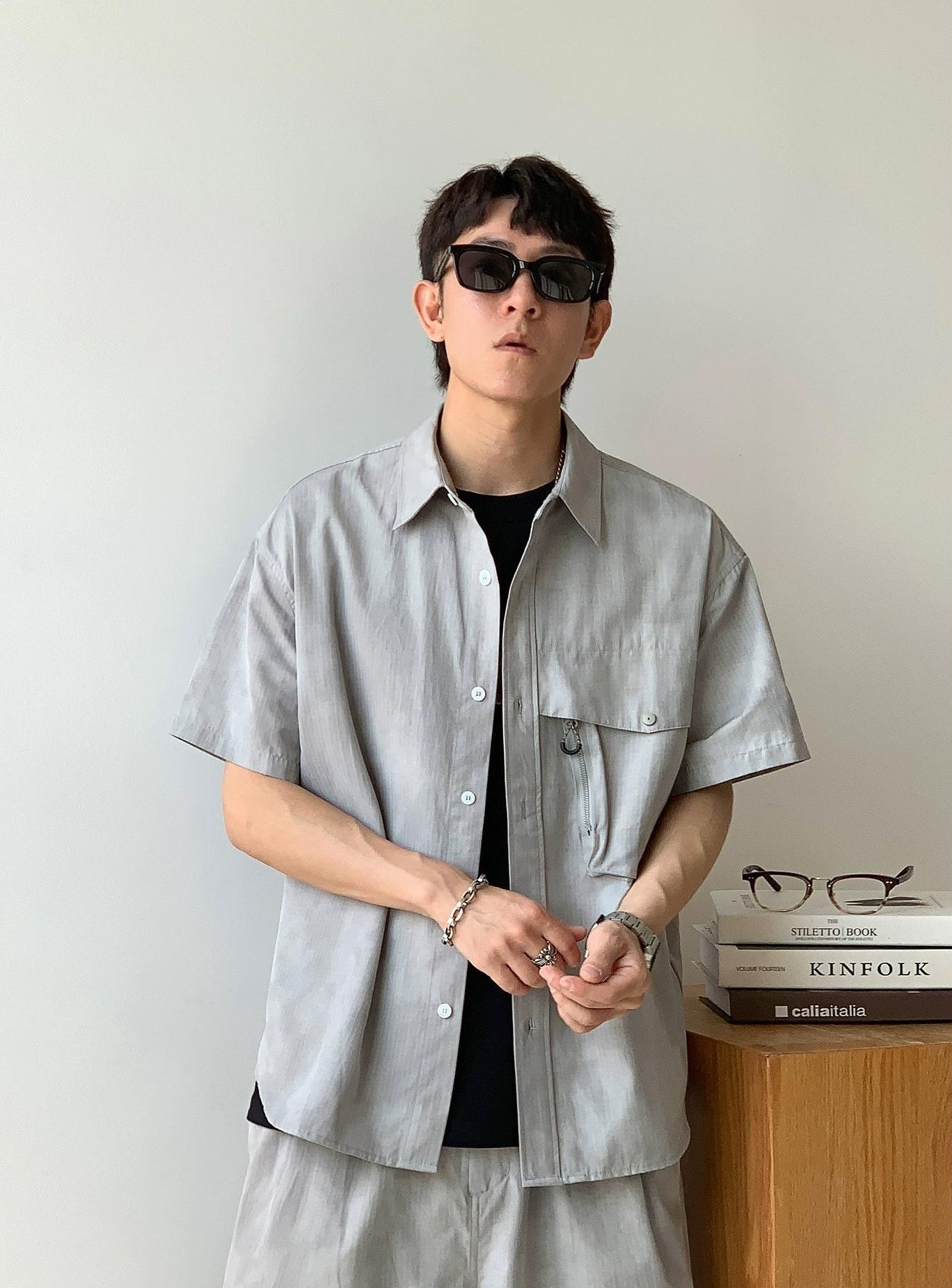 Gray Quick-Dry Casual Shirt