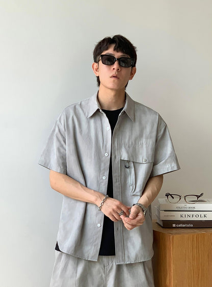 Gray Quick-Dry Casual Shirt
