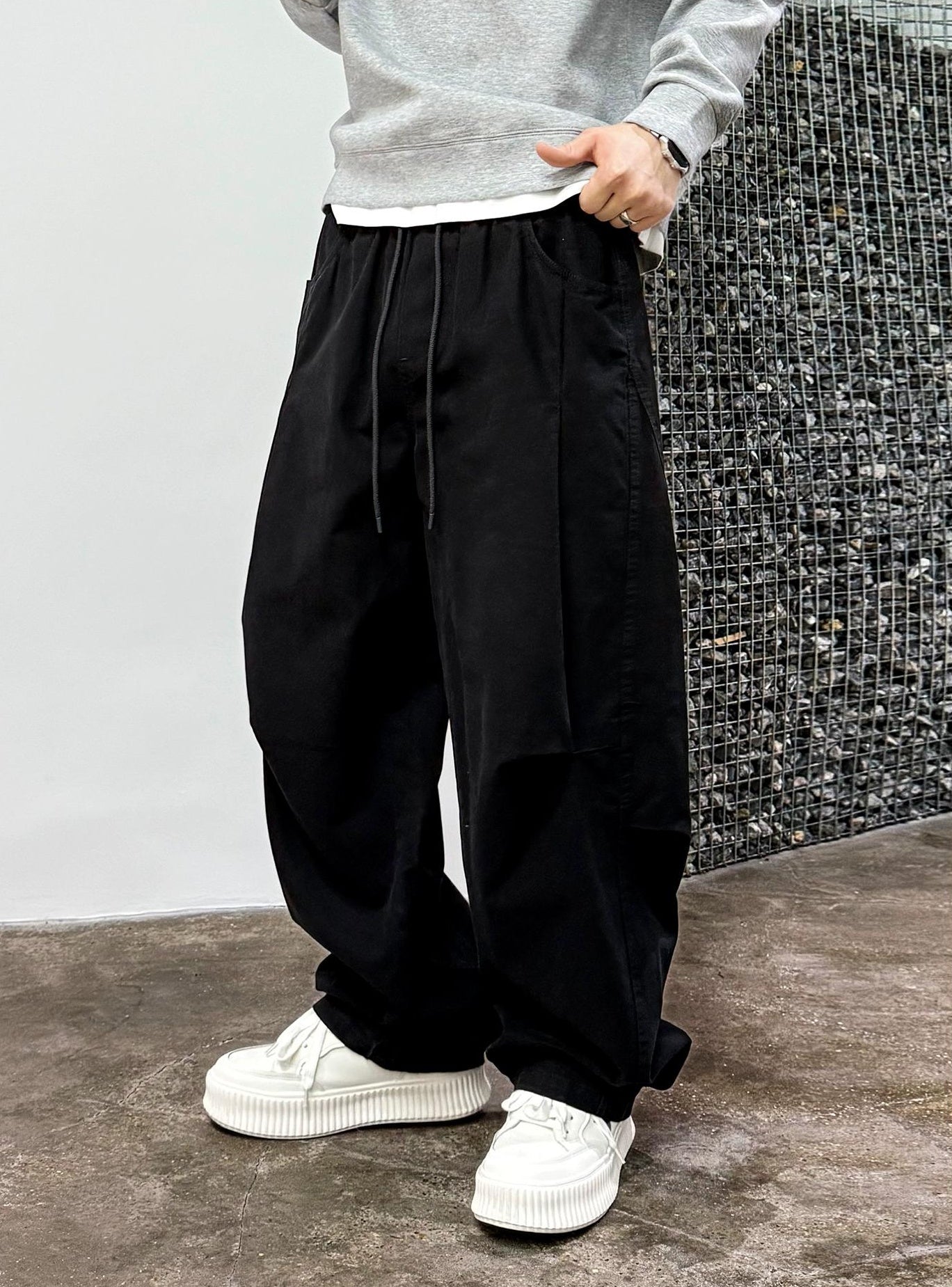 コージープリーツハーレムパンツ