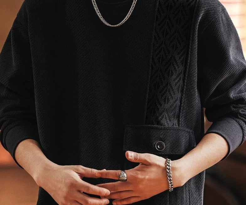 ヘビー ジャガード ニット セーター