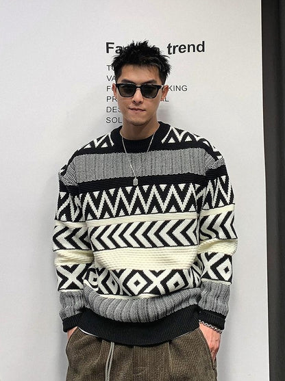 Vintage Retro Crew Neck Sweater