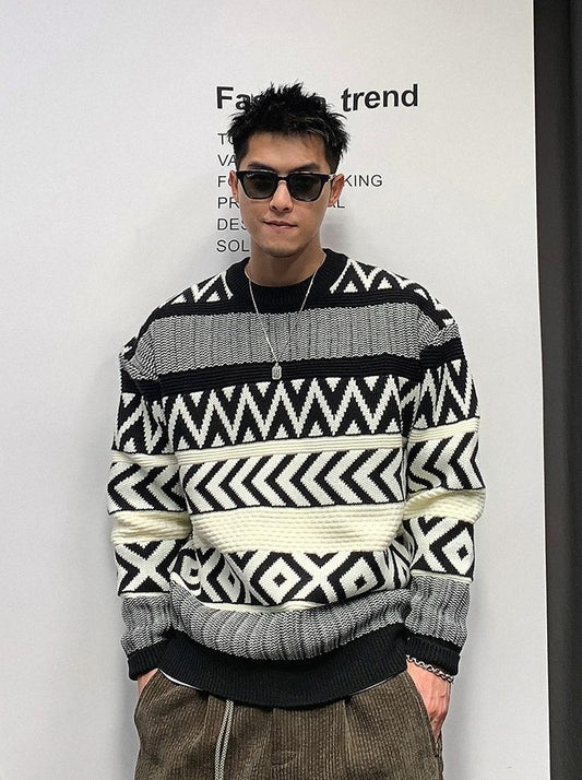 Vintage Retro Crew Neck Sweater