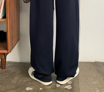 Casual Striped Elastic Pants