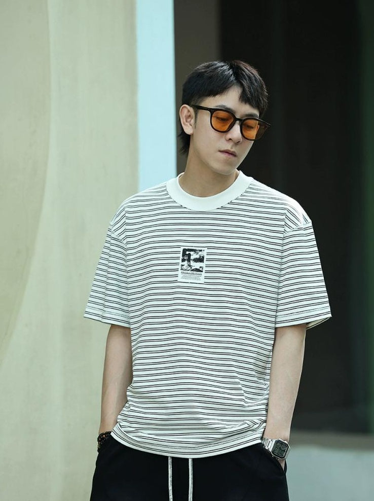Striped Patchwork T-Shirt