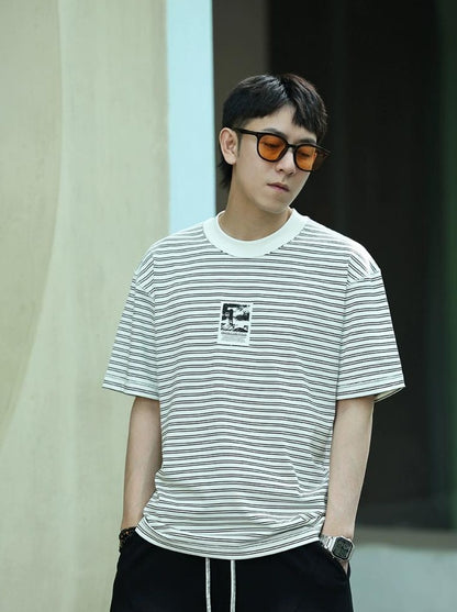 Striped Patchwork T-Shirt
