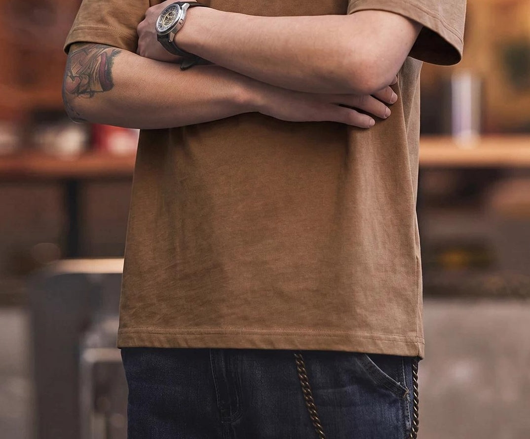 エスニックプリントコットンＴシャツ