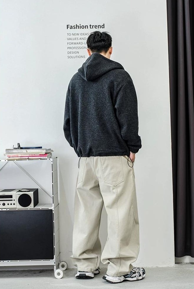 コージー フーデッド カーディガン ジャケット