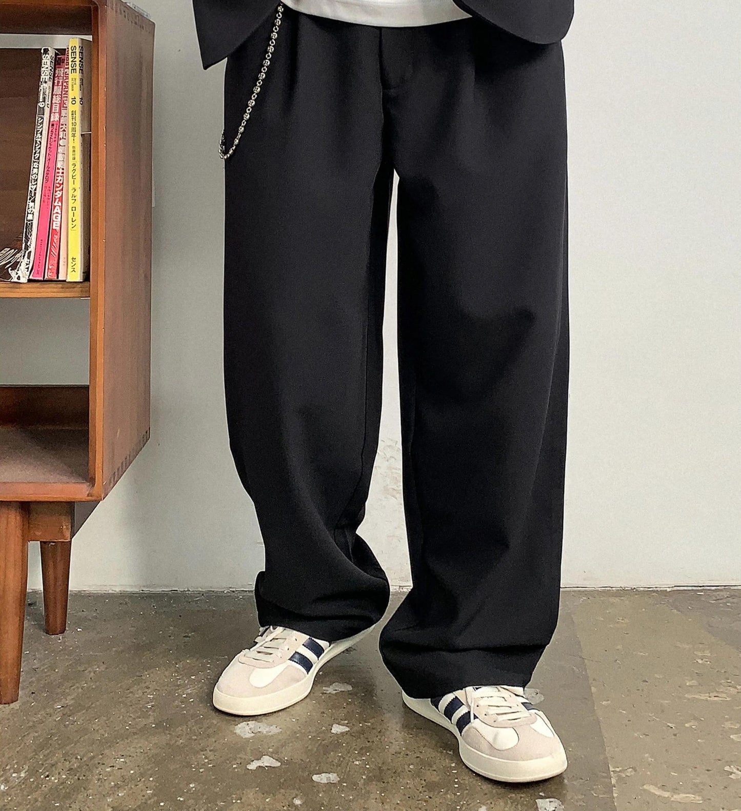 ビッグサイズドレープカジュアルパンツ