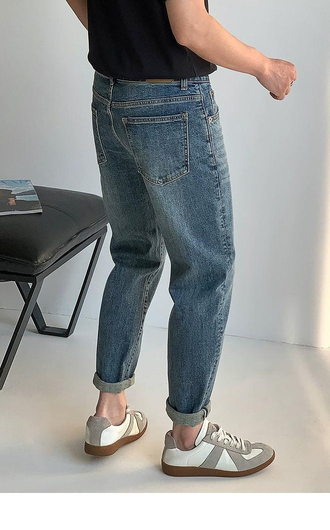 Lang Blue Washed Jeans