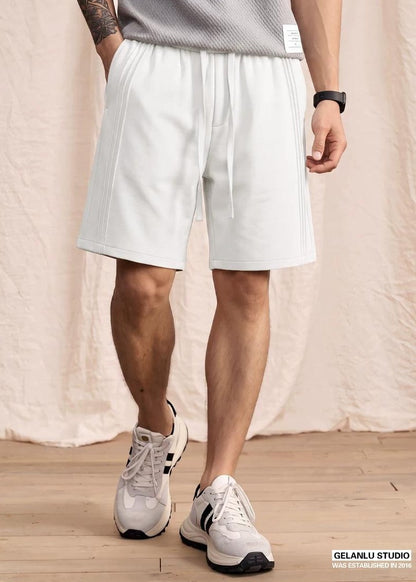 ストライプ パッチワーク スポーツパンツ