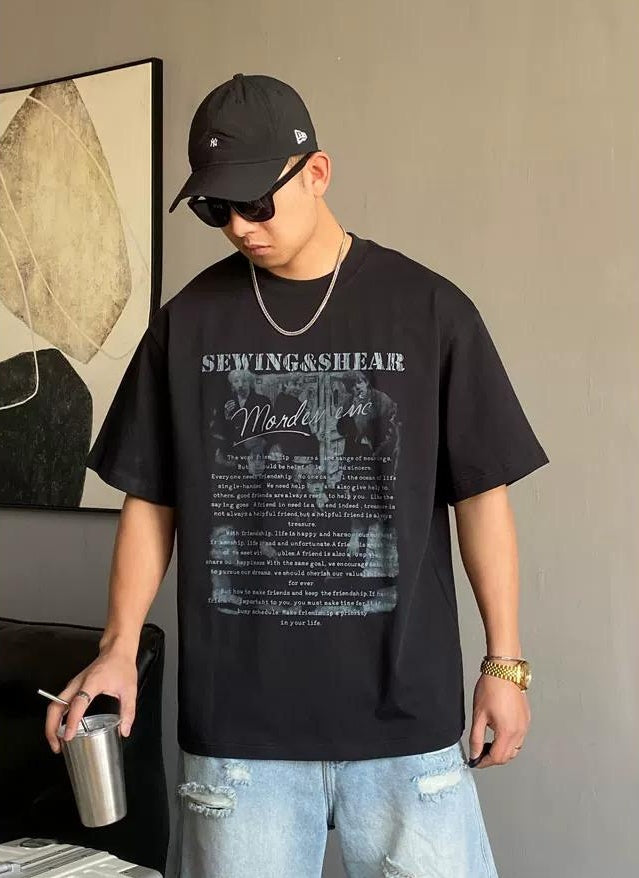 サマー カジュアル ギャングスタ Tシャツ