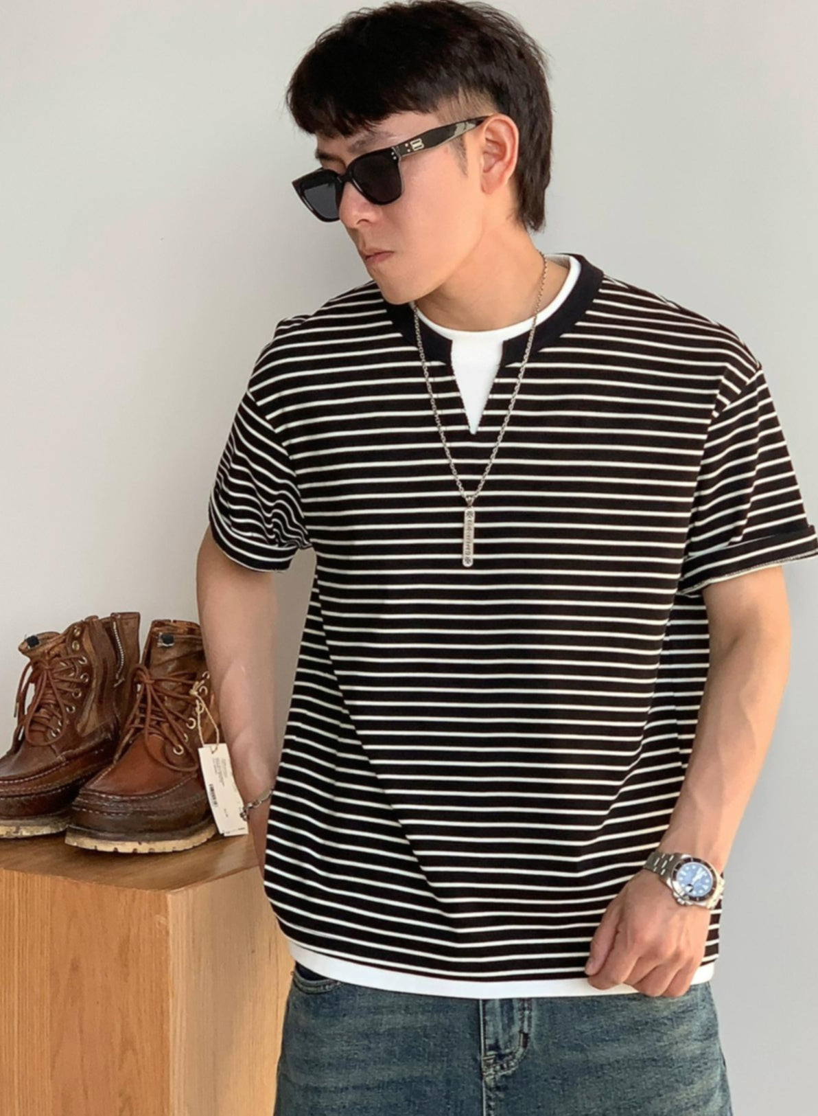 Striped Loose Fit Summer Tee