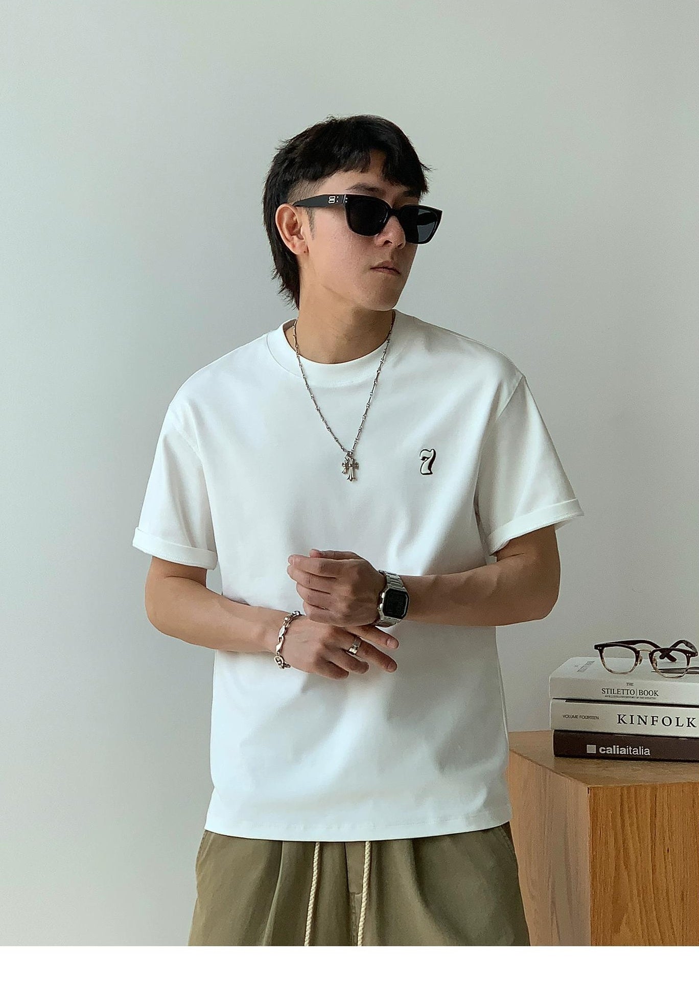 220g Number Logo Casual Tee
