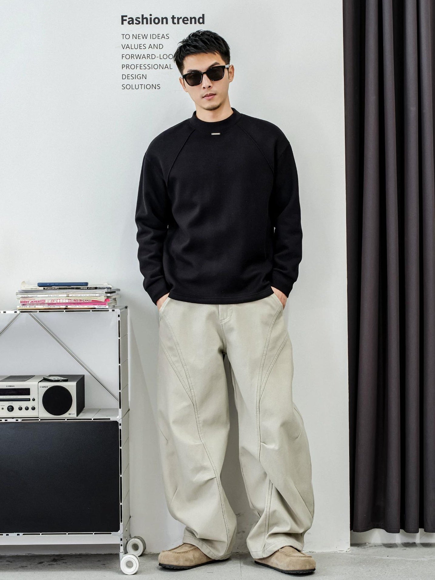 カジュアルストレートパンツ　フォーオータム