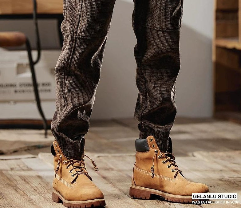 カジュアル ワッフル コーデュロイ パンツ