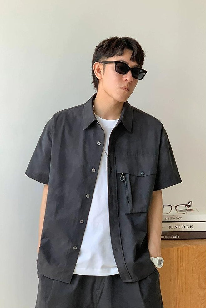 Gray Quick-Dry Casual Shirt