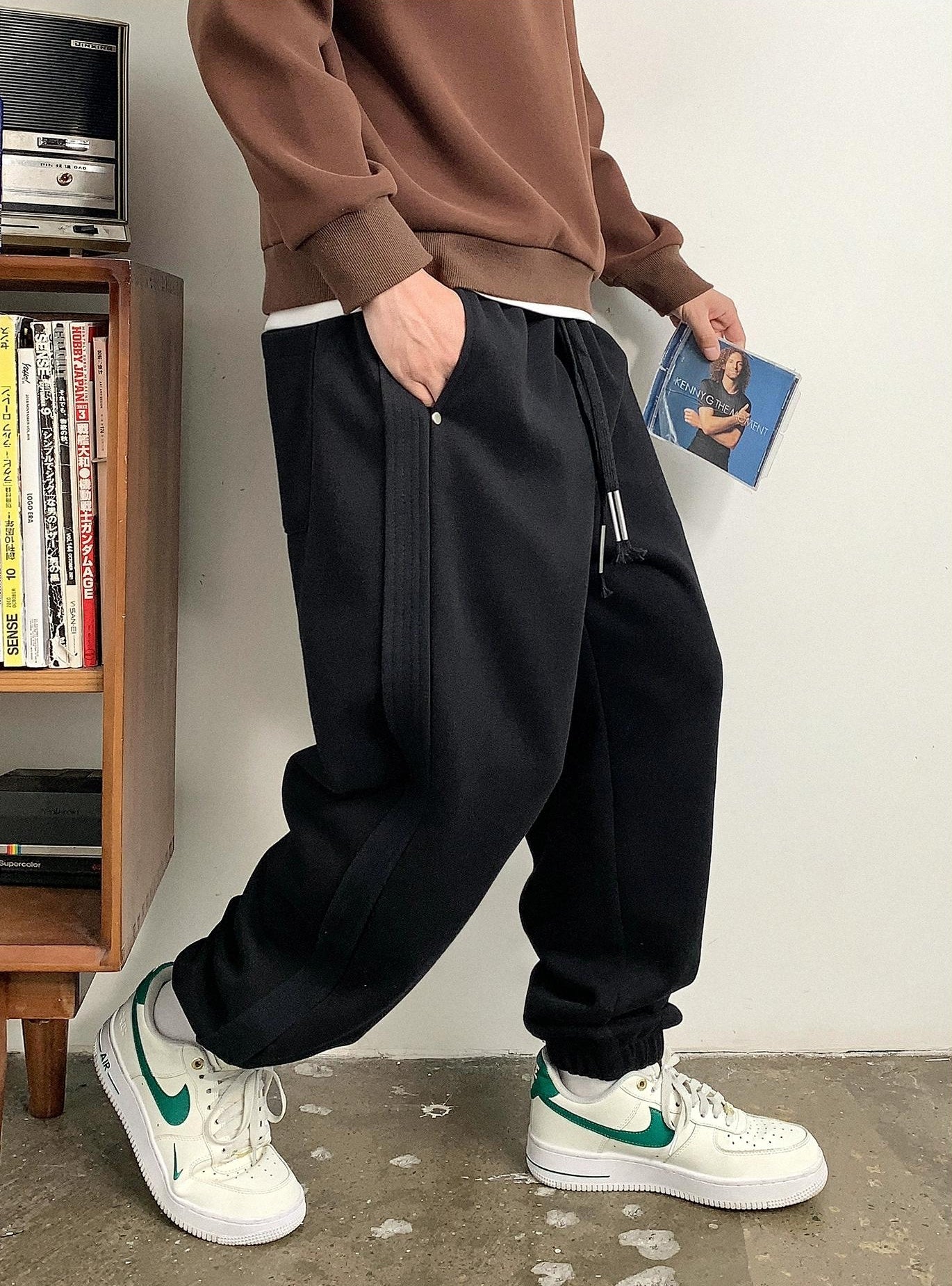 コージーサイドストライプパンツ