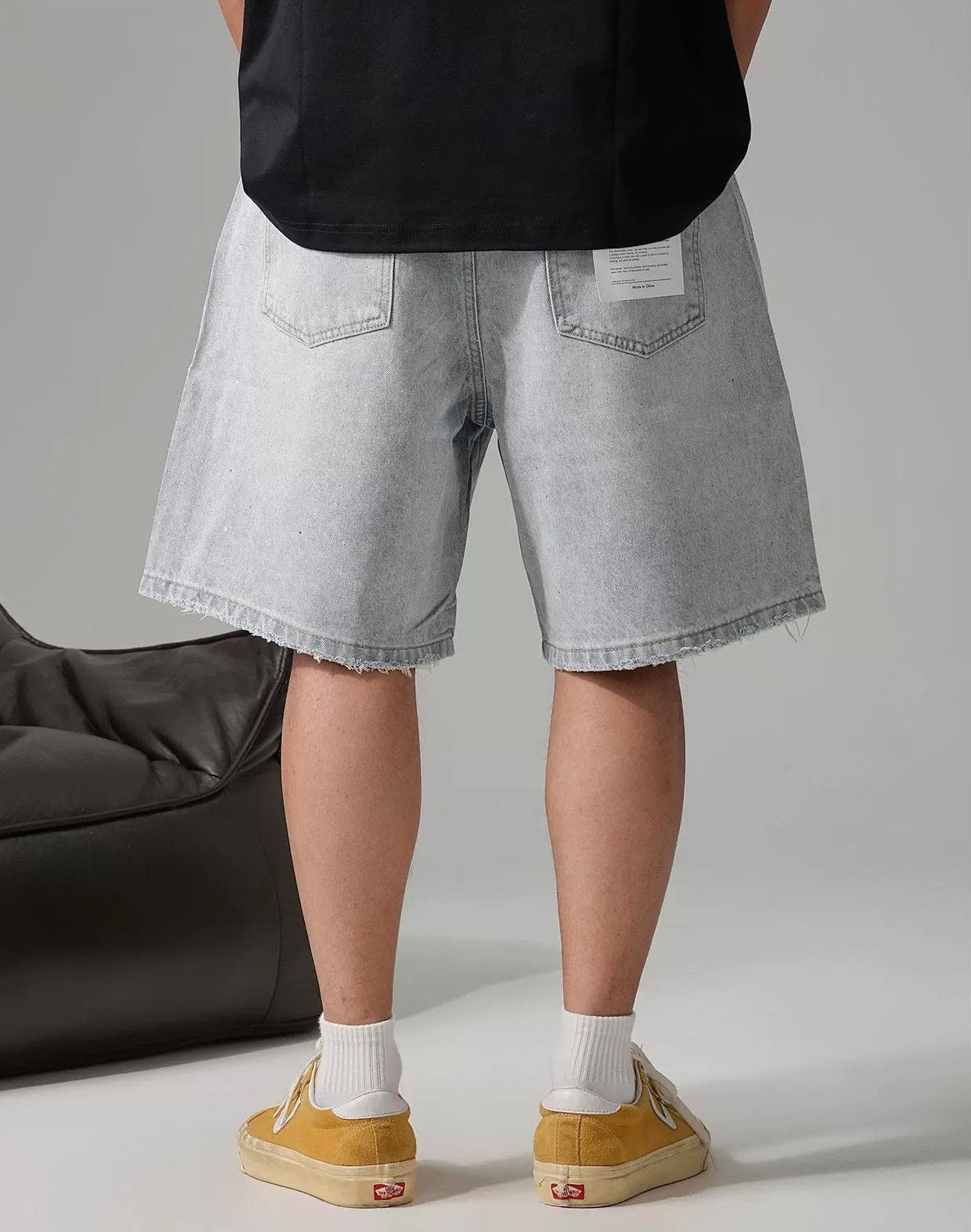 レトロダイヤモンドデニムショートパンツ