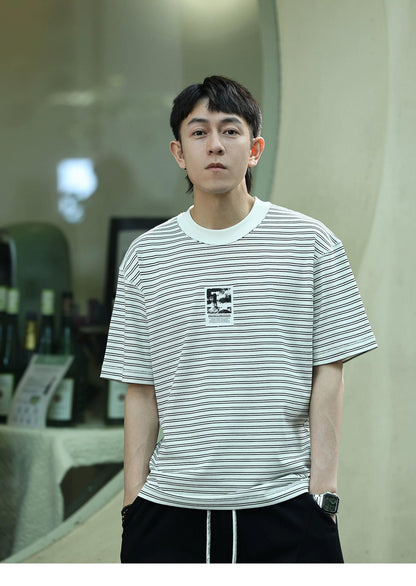 Striped Patchwork T-Shirt