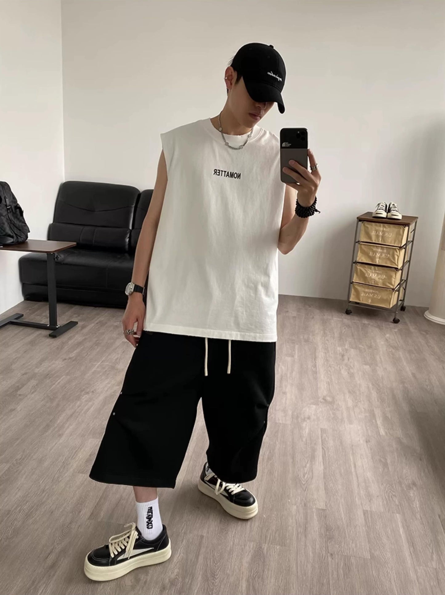 Gray 3D Sports Shorts