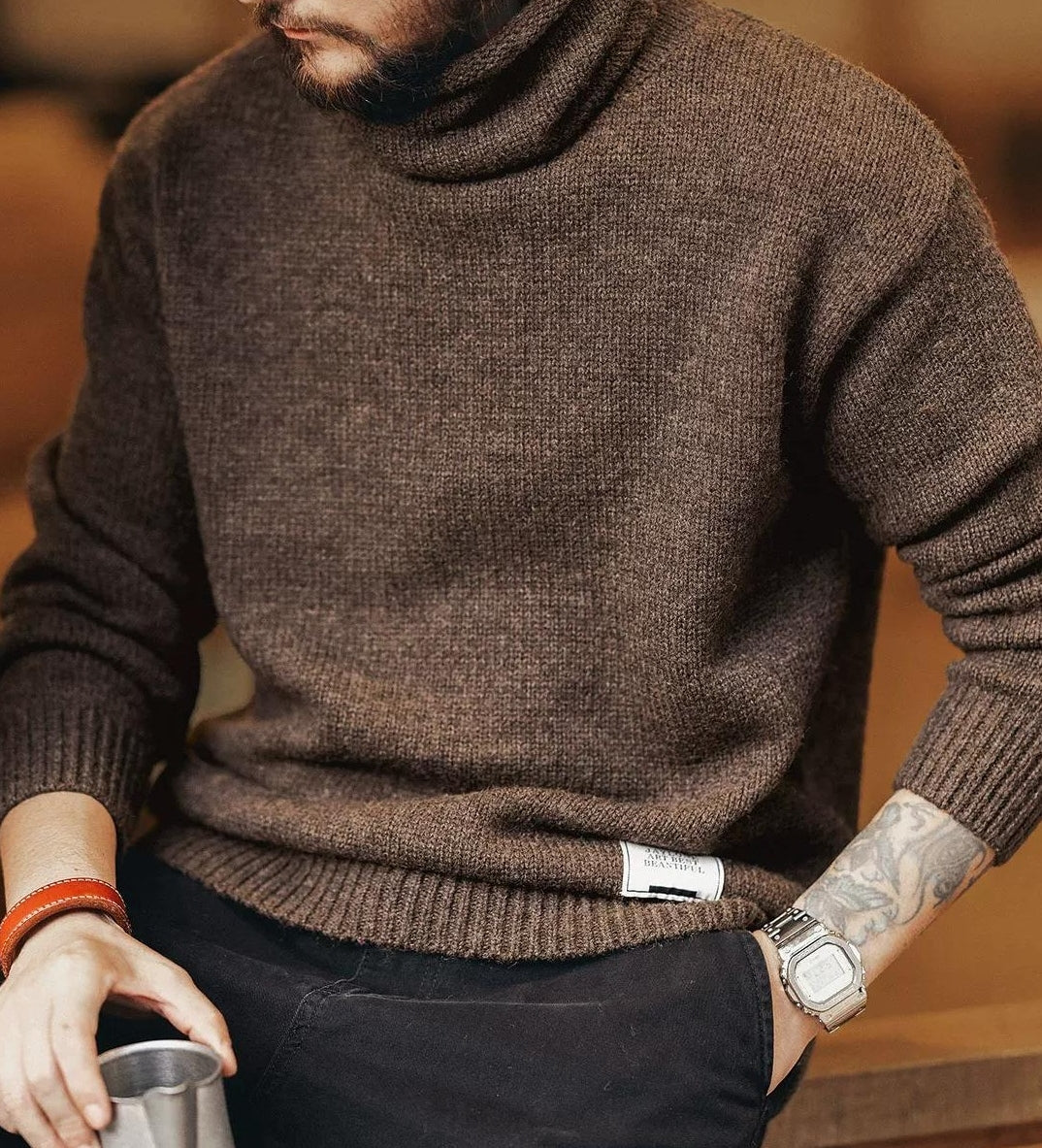 Heavy Knit Turtleneck Sweater