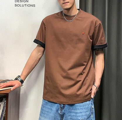 ソリッドカラー刺繍Ｔシャツ