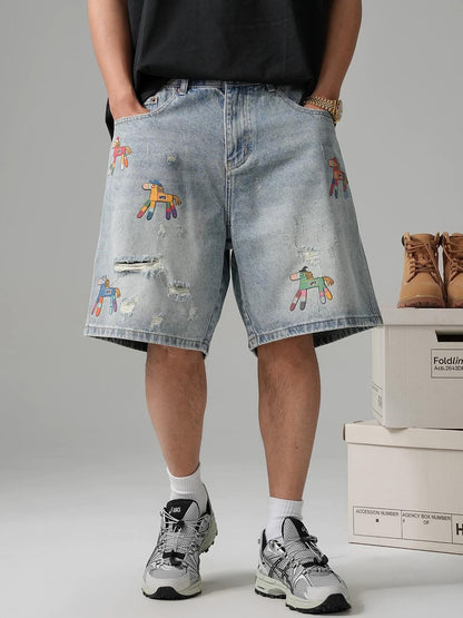 レトロデニムショートパンツ